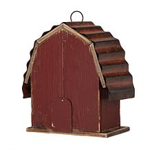 Glitzhome 10.25" Rustic Solid Wood Barn Birdhouse