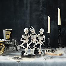 Glitzhome 10.50'' Halloween Polyresin Dancing Skeleton Table Decor