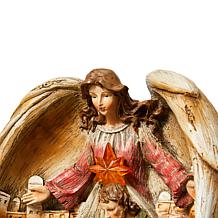 Glitzhome 10.75" Resin Nativity Angel