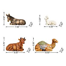 Glitzhome 12-pc Oversized Resin Nativity Figurine Set