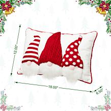 Glitzhome 12in. H 3D Heavy Knitted Gnome Pillow