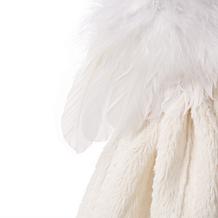 Glitzhome 12in H Faux Fur Angel Tree Top