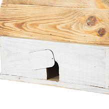 Glitzhome 14.25" Oversized Distressed Solid Wood Cottage Birdhouse