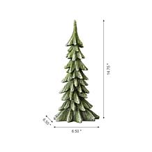 Glitzhome 14.75in H Resin Christmas Table Tree Decor