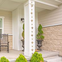 Glitzhome 15-Piece Faux Copper Bird & Cup Rain Chain with Gutter Clip
