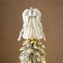 Glitzhome 16" PVC Angel Tree Top