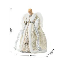 Glitzhome 16" PVC Angel Tree Top