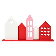 Glitzhome 16in L Valentine's House Wooden Table Decor