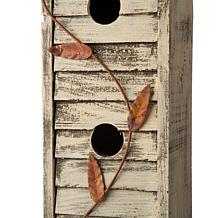 Glitzhome 18" Distressed Solid Wood Window Shutter Birdhouse