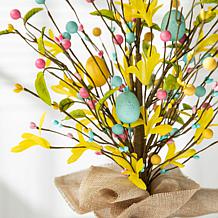 Glitzhome 18in H Easter Egg Table Tree Décor
