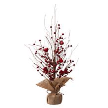 Glitzhome 18in H Valentine's Berry Heart Table Tree