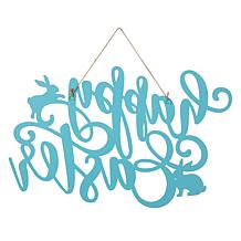 Glitzhome 18in L Easter Metal Happy Easter Door Hanger