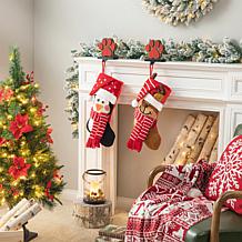 Glitzhome 19" 3-D Reindeer Hooked Stocking