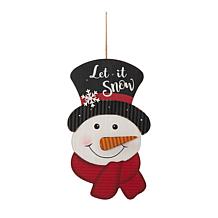 Glitzhome 19in H Lighted 3D Wooden Metal Snowman Wall Decor