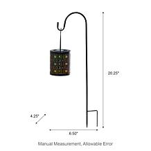 Glitzhome 2-pc. Solar Lantern, LED Light, Laser Plate, Stake Hook
