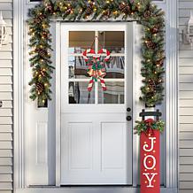 Glitzhome 20" Wooden Christmas Candy Cane Wall Decor