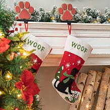 Glitzhome 20in. H Dog Hooked Stocking