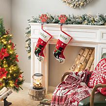 Glitzhome 20in. H Dog Hooked Stocking
