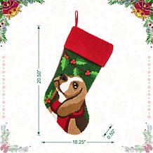 Glitzhome 20in. H Dog Hooked Stocking