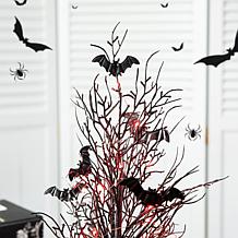Glitzhome 20in.H Halloween Lighted Bats Table Tree Décor