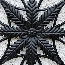 Glitzhome 20"L Clematis Pattern Iron Scroll Outdoor Wall Decor