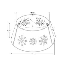 Glitzhome 21.65" Snowflake Die Cut Metal Tree Collar with Light String