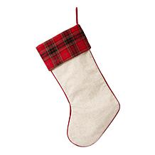 Glitzhome 21in. H Fabric Christmas Dachshund Stocking