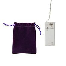 Glitzhome 21in H Lighted Mardi Gras Fleur-de-Lis and Berry Table Tree