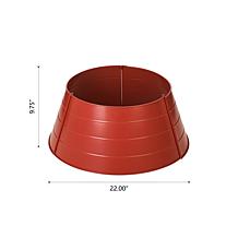 Glitzhome 22in. D Christmas Painted Metal Tree Collar