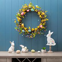 Glitzhome 22in D Easter Egg Wreath