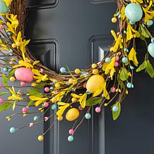 Glitzhome 22in D Easter Egg Wreath