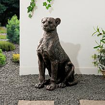 Glitzhome 23.25"H Bronze Finish Leopard Statue