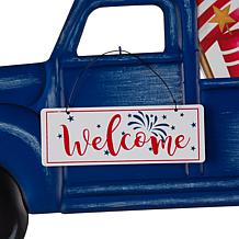 Glitzhome 23.5" Metal Patriotic Americana Truck Yard Stake/Wall Décor