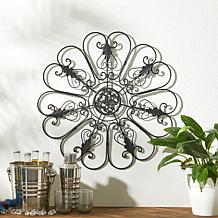 Glitzhome 23.75" Traditional Iron Scroll Wall Décor