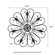 Glitzhome 23.75" Traditional Iron Scroll Wall Décor