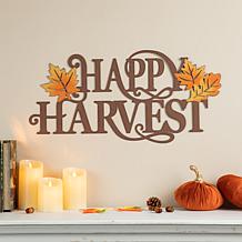 Glitzhome 23.75in.L Metal Happy Harvest Wall Décor
