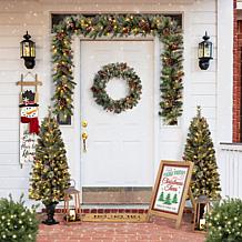 Glitzhome 24" H Christmas Wooden Porch Sign and Standing Decor