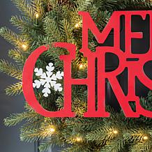 Glitzhome 24" Metal Merry Christmas Wall Decor