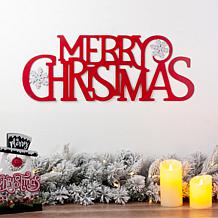 Glitzhome 24" Metal Merry Christmas Wall Decor