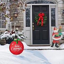 Glitzhome 24" Metal Ornament Yard Stake