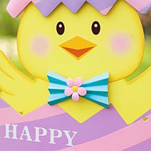 Glitzhome 24in H Easter Metal Chick Egg Yard Stake