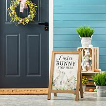 Glitzhome 24in H Easter Wooden Porch Sign or Standing Decor