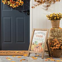 Glitzhome 24in. H Fall Wooden Porch Sign or Standing Decor