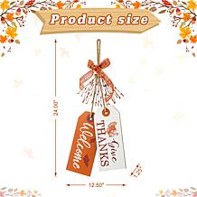 Glitzhome 24in. H Thanksgiving Wooden Give Thanks Door Hanger
