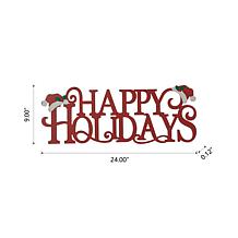 Glitzhome 24in. L Metal HAPPY HOLIDAYS Christmas Wall Decor
