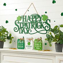 Glitzhome 24in L Metal HAPPY St. Patrick's Day Wall Decor