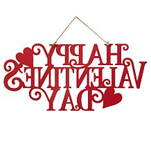 Glitzhome 24in L Metal HAPPY VALENTINE'S DAY Wall Decor