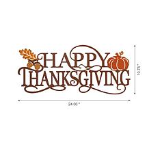 Glitzhome 24in.L Metal Happy Thanksgiving Wall Décor