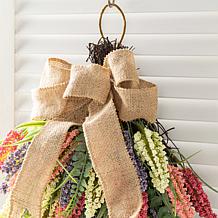 Glitzhome 28"H Pink, Purple & Yellow Mixed Heather Teardrop