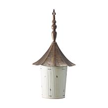 Glitzhome 29.75" Distressed Metal Pagoda Birdhouse with Bronze Roof
